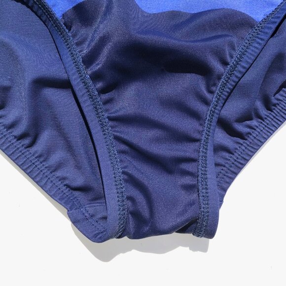 LANDS' END Swimsuit women 12DD SlenderSuit Tummy Control Wrap V-Neck blue ombre - Picture 10 of 16